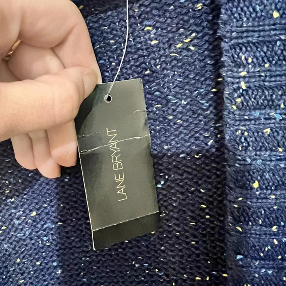 FINAL PRICE NWT Lane Bryant Navy Confetti Sweater Vest - Picture 5 of 9